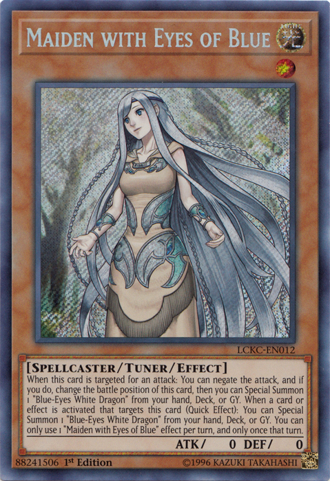 Maiden with Eyes of Blue [LCKC-EN012] Secret Rare - Duel Kingdom