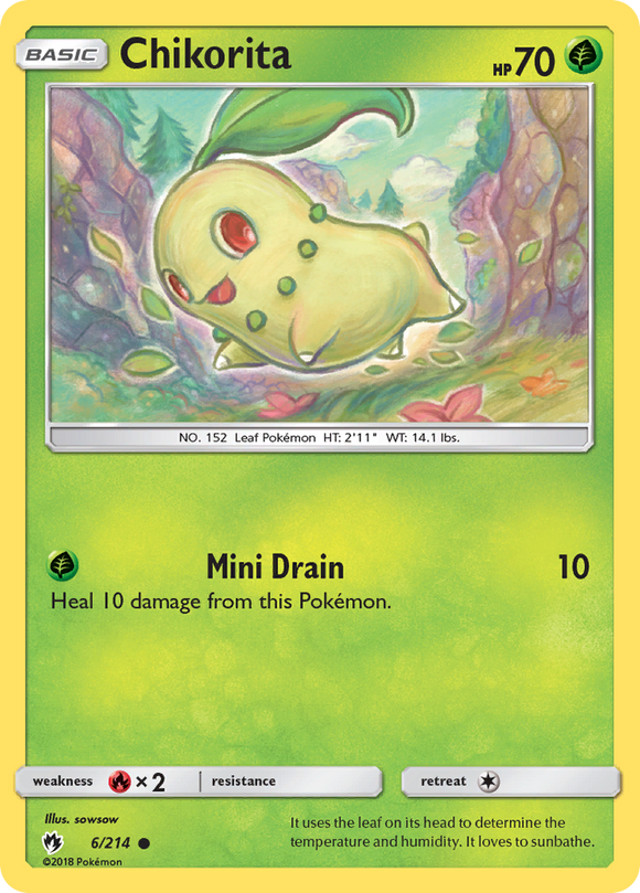 Chikorita (6/214) [Sun & Moon: Lost Thunder] - Duel Kingdom