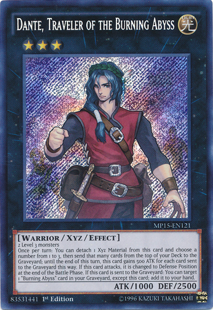 Dante, Traveler of the Burning Abyss [MP15-EN121] Secret Rare - Duel Kingdom