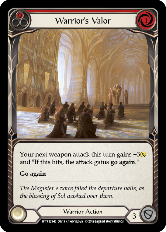 Warrior's Valor (Red) [WTR129-R] Alpha Print Normal - Duel Kingdom