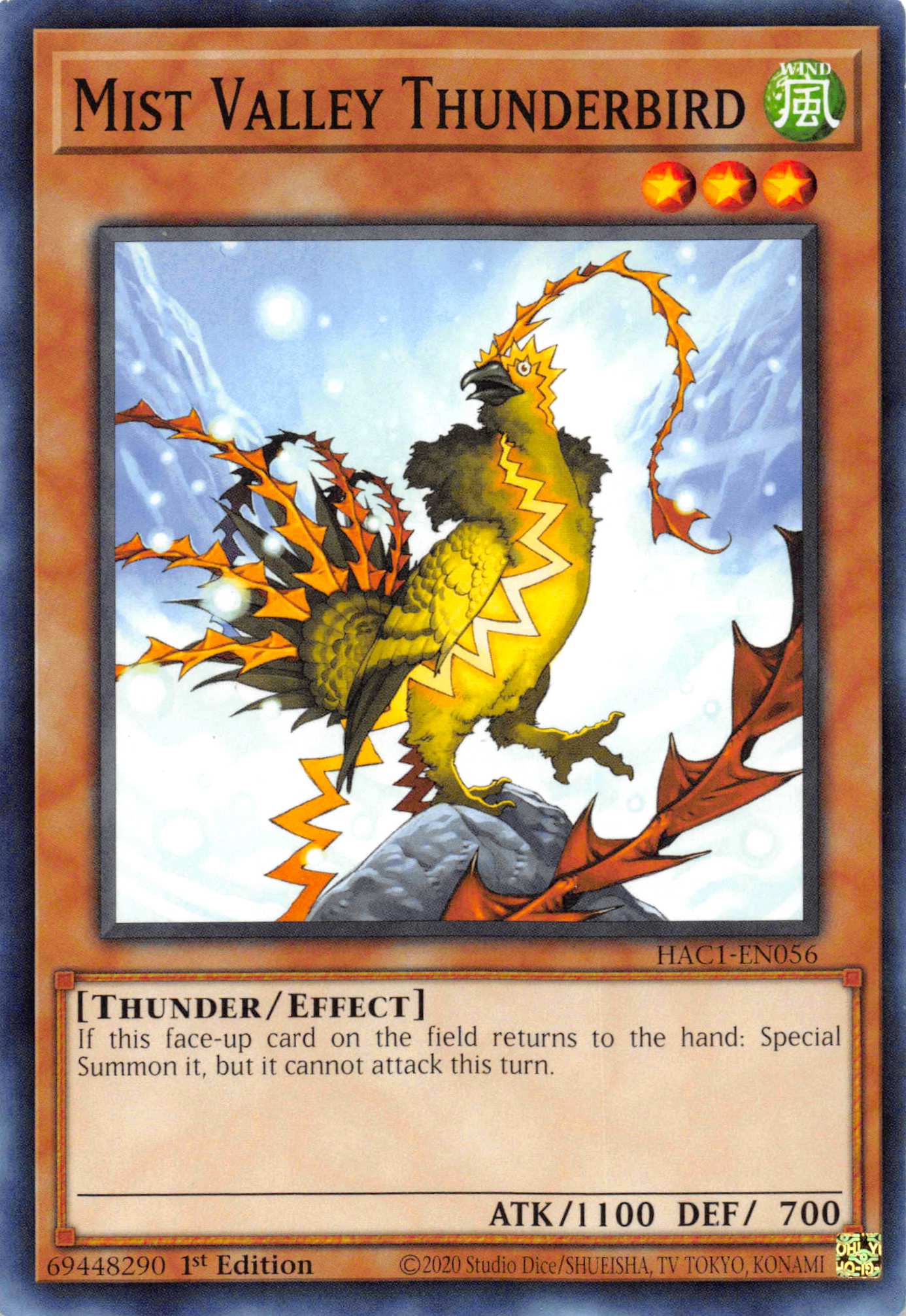 Mist Valley Thunderbird [HAC1-EN056] Common - Duel Kingdom