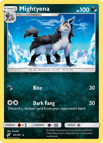 Mightyena (87/181) [Sun & Moon: Team Up] - Duel Kingdom