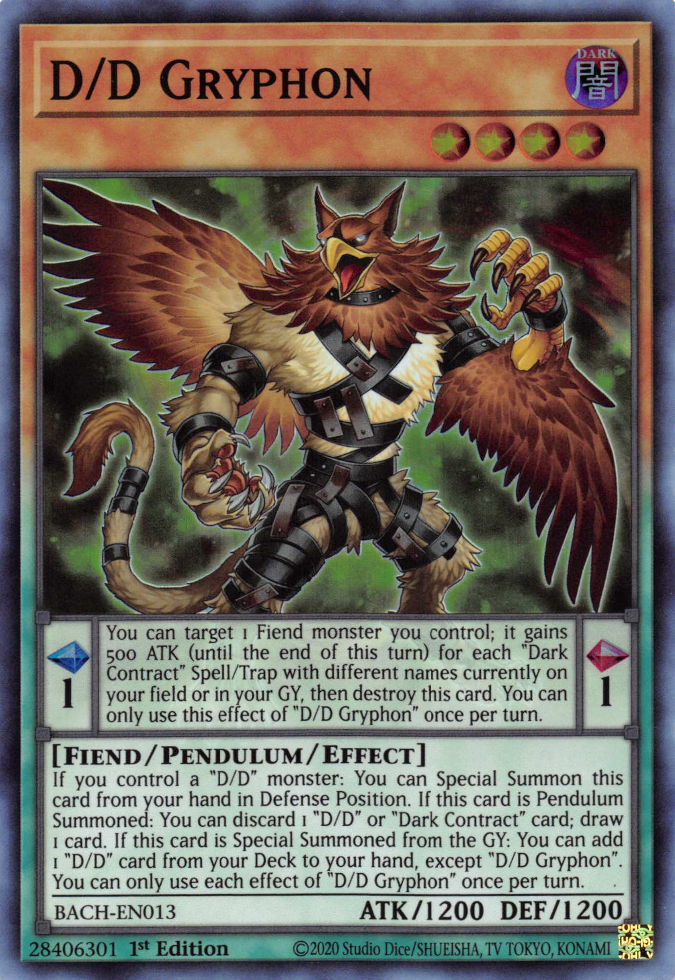 D/D Gryphon [BACH-EN013] Super Rare - Duel Kingdom