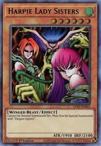 Harpie Lady Sisters (Green) [LDS2-EN065] Ultra Rare - Duel Kingdom