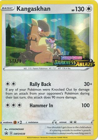 Kangaskhan (Staff Prerelease Promo) (SWSH038) [Sword & Shield: Black Star Promos] - Duel Kingdom