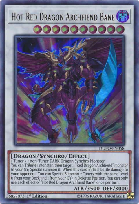 Hot Red Dragon Archfiend Bane [DUPO-EN058] Ultra Rare - Duel Kingdom