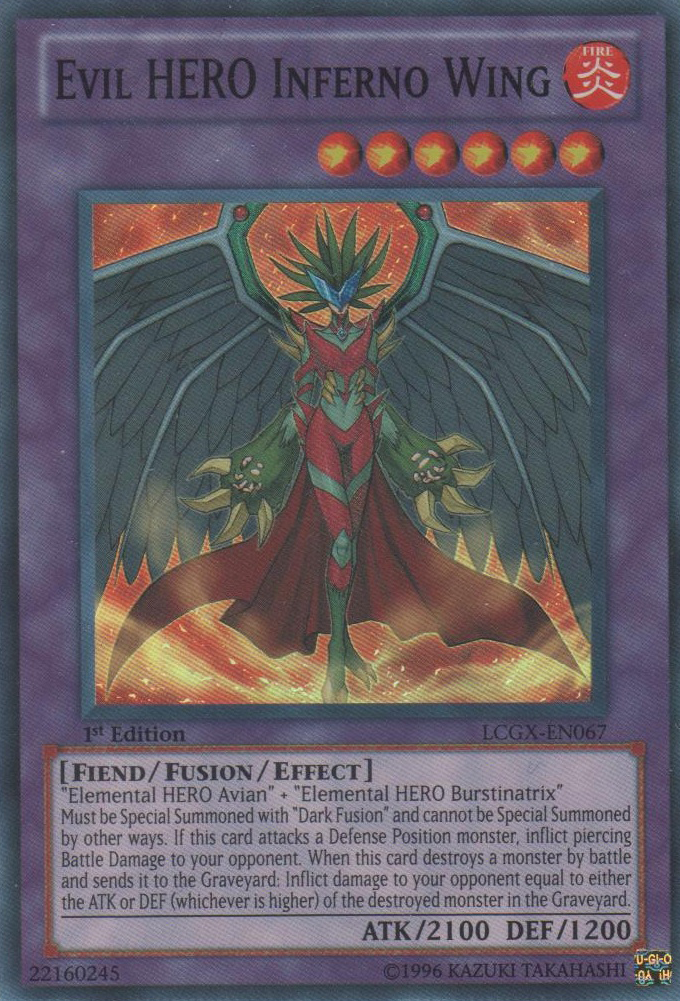 Evil HERO Inferno Wing [LCGX-EN067] Super Rare - Duel Kingdom