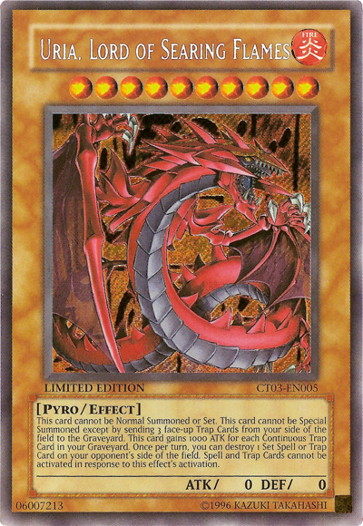 Uria, Lord of Searing Flames [CT03-EN005] Secret Rare - Duel Kingdom