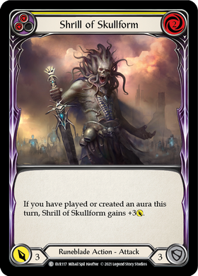 Shrill of Skullform (Yellow) [EVR117] 1st Edition Rainbow Foil - Duel Kingdom