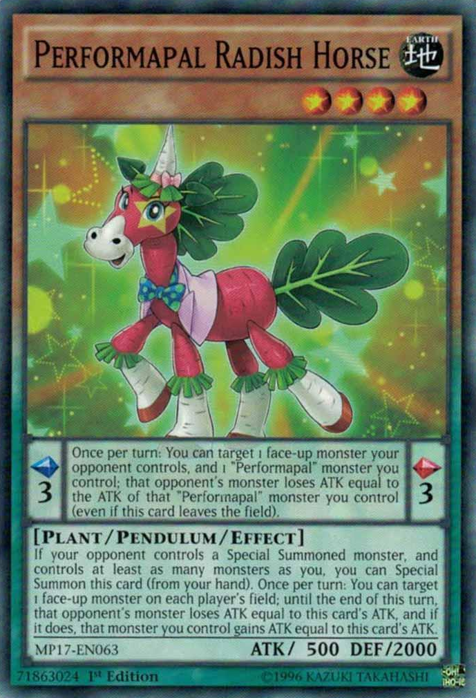 Performapal Radish Horse [MP17-EN063] Common - Duel Kingdom