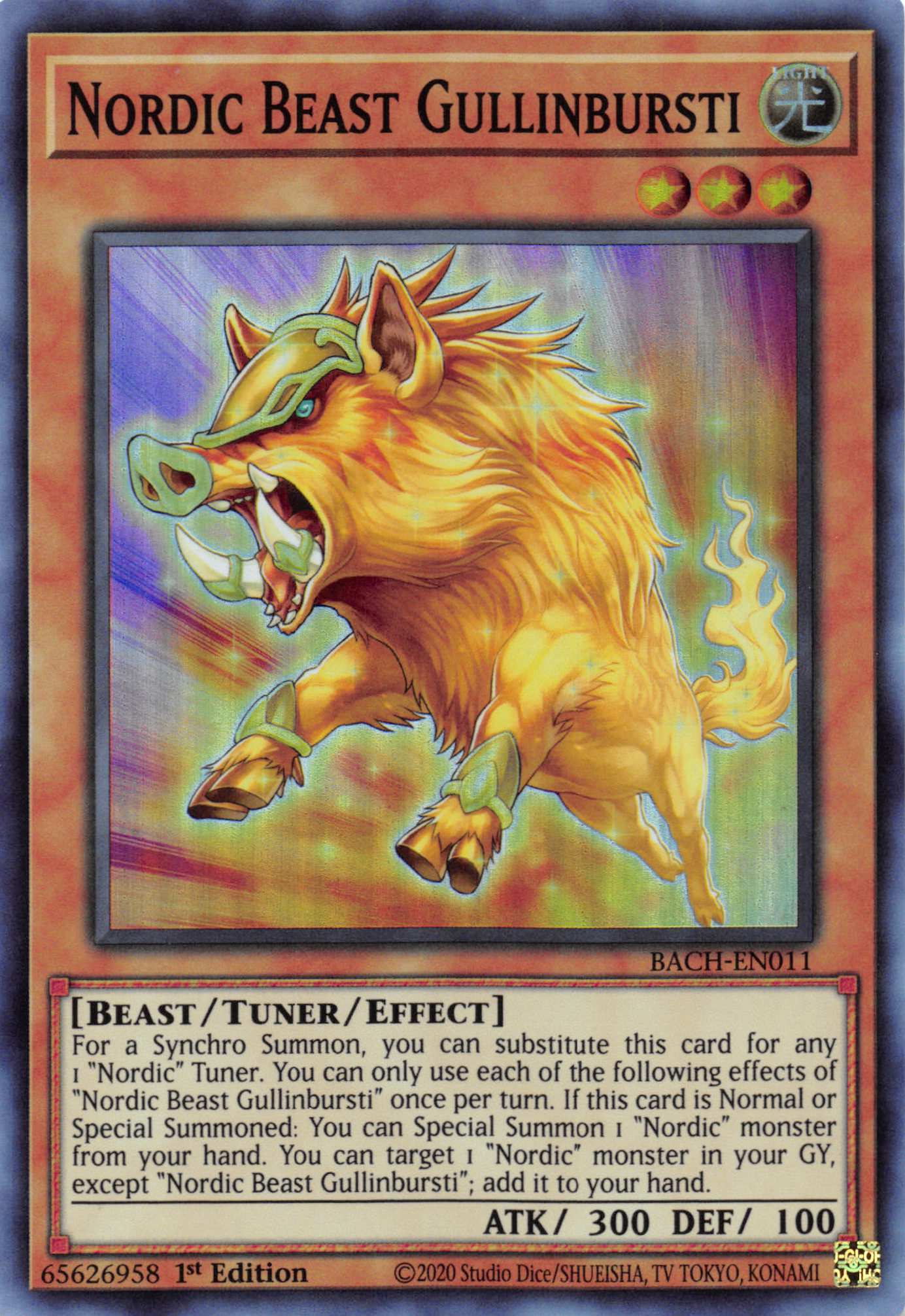 Nordic Beast Gullinbursti [BACH-EN011] Super Rare - Duel Kingdom