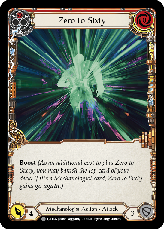 Zero to Sixty (Red) [ARC026] Unlimited Rainbow Foil - Duel Kingdom