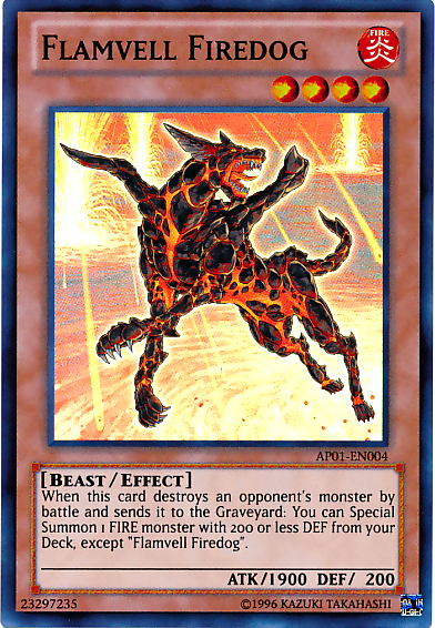 Flamvell Firedog [AP01-EN004] Super Rare - Duel Kingdom