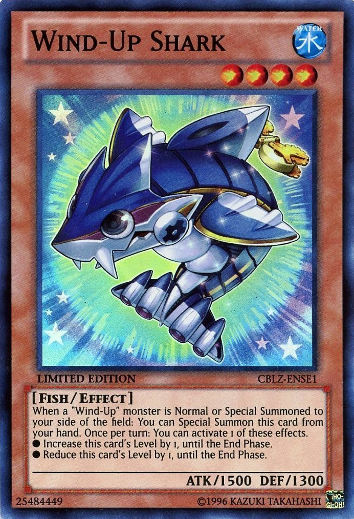 Wind-Up Shark [CBLZ-ENSE1] Super Rare - Duel Kingdom