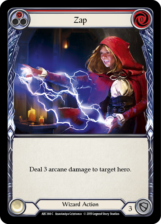 Zap (Red) [ARC144-C] 1st Edition Normal - Duel Kingdom