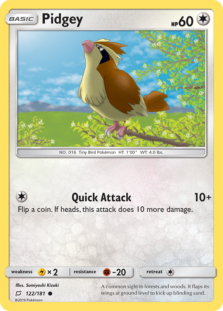 Pidgey (122/181) [Sun & Moon: Team Up] - Duel Kingdom