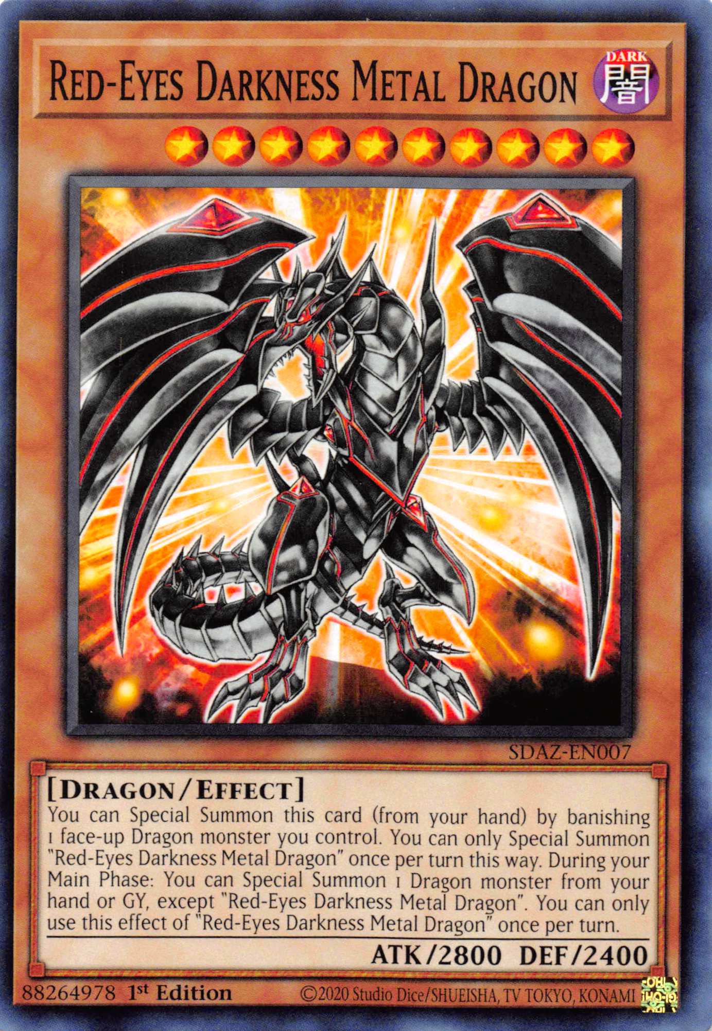 Red-Eyes Darkness Metal Dragon [SDAZ-EN007] Common - Duel Kingdom