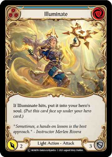 Illuminate (Blue) (Rainbow Foil) [U-MON074-RF] Unlimited Rainbow Foil - Duel Kingdom
