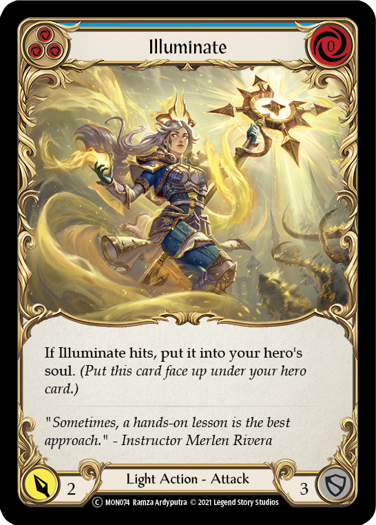 Illuminate (Blue) (Rainbow Foil) [U-MON074-RF] Unlimited Rainbow Foil - Duel Kingdom