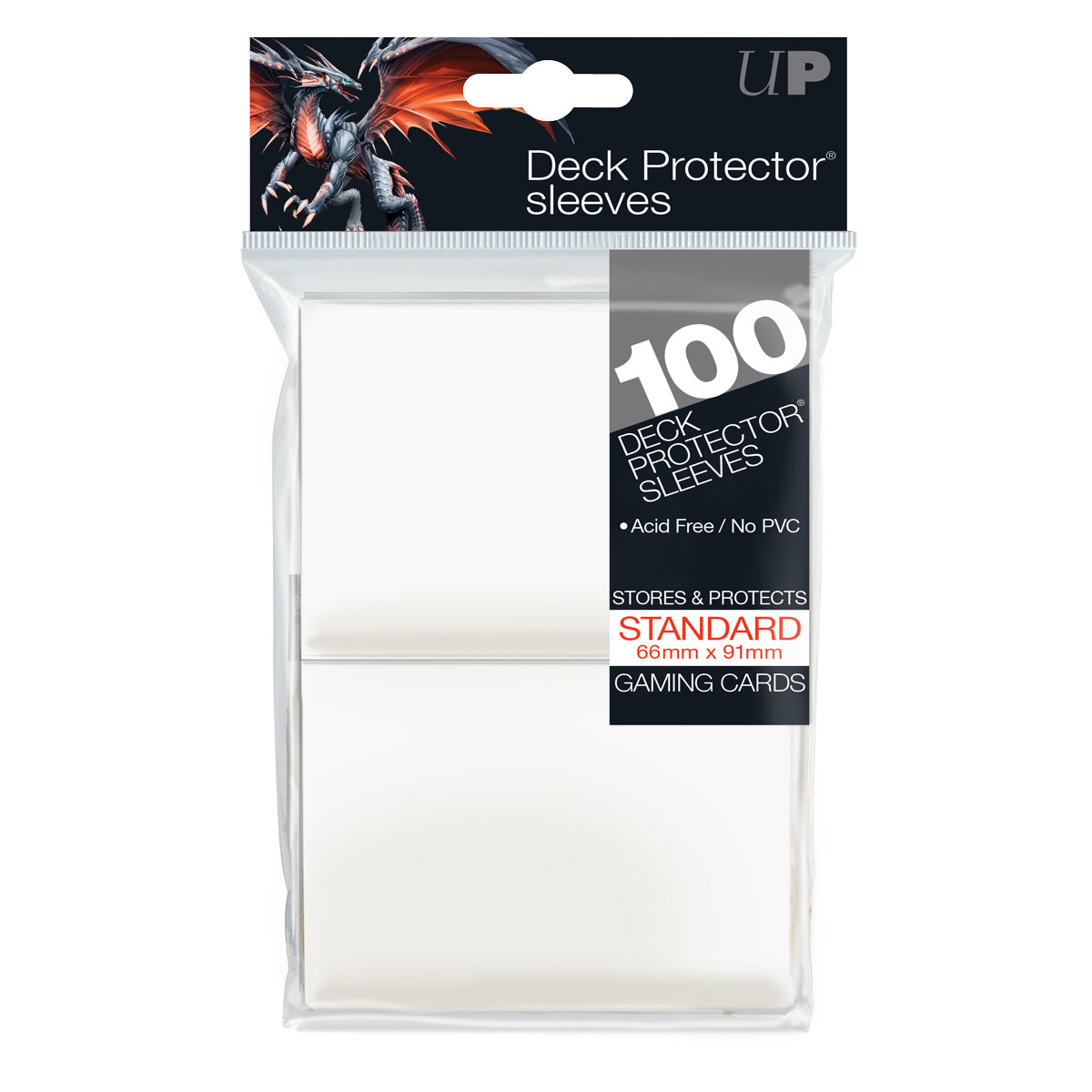 100ct White Standard Deck Protectors - Duel Kingdom