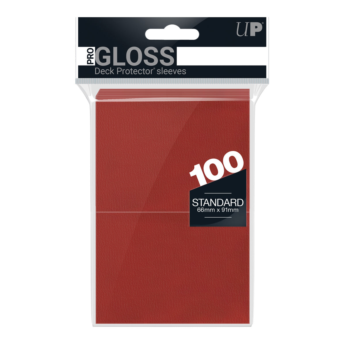 100ct PRO-Gloss Red Standard Deck Protector® sleeves - Duel Kingdom