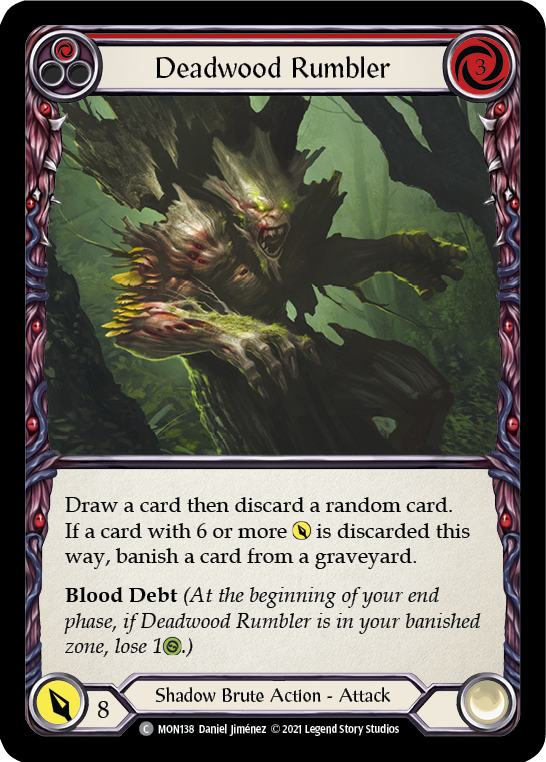 Deadwood Rumbler (Red) [MON138] 1st Edition Normal - Duel Kingdom
