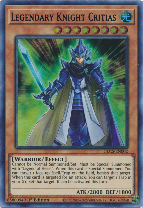 Legendary Knight Critias (Blue) [DLCS-EN002] Ultra Rare - Duel Kingdom