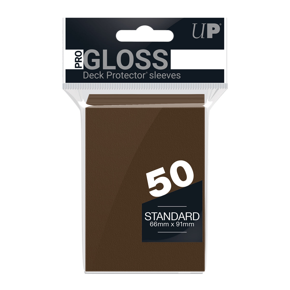 50ct Pro-Gloss Brown Standard Deck Protectors - Duel Kingdom