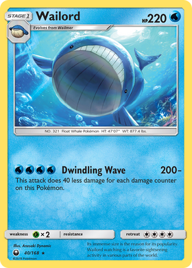 Wailord (40/168) [Sun & Moon: Celestial Storm] - Duel Kingdom