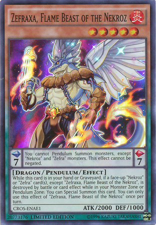 Zefraxa, Flame Beast of the Nekroz [CROS-ENAE1] Super Rare - Duel Kingdom