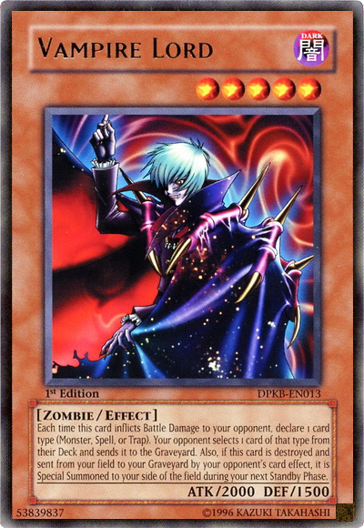 Vampire Lord [DPKB-EN013] Rare - Duel Kingdom