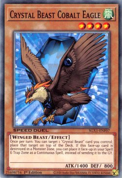 Crystal Beast Cobalt Eagle [SGX1-ENF07] Common - Duel Kingdom