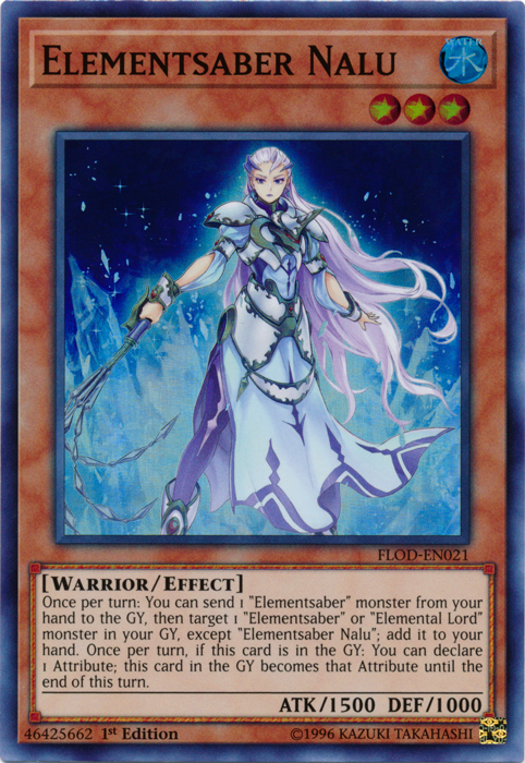 Elementsaber Nalu [FLOD-EN021] Super Rare - Duel Kingdom