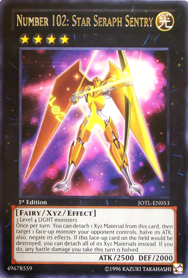 Number 102: Star Seraph Sentry [JOTL-EN053] Rare - Duel Kingdom