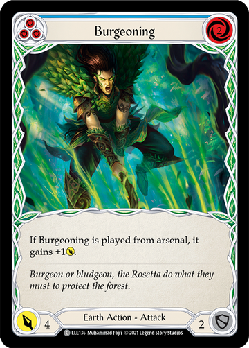 Burgeoning (Blue) [ELE136] 1st Edition Normal - Duel Kingdom