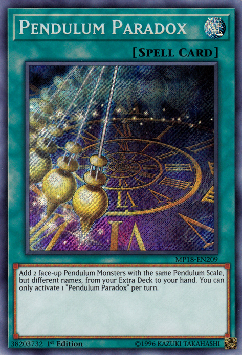 Pendulum Paradox [MP18-EN209] Secret Rare - Duel Kingdom