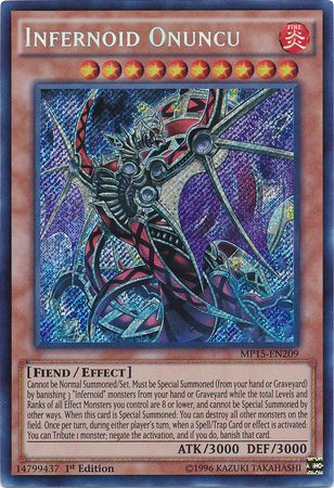 Infernoid Onuncu [MP15-EN209] Secret Rare - Duel Kingdom