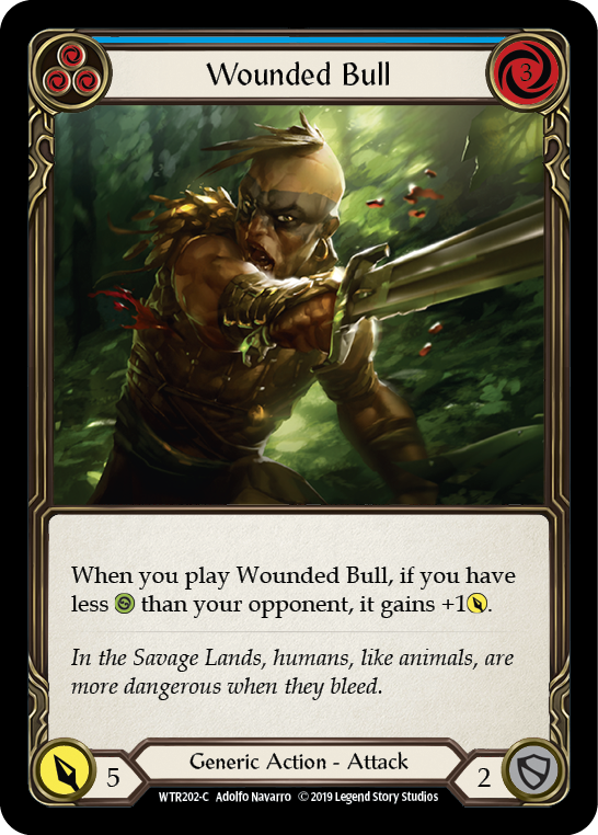 Wounded Bull (Blue) [WTR202-C] Alpha Print Normal - Duel Kingdom