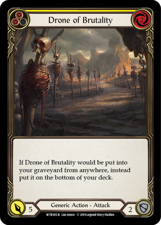 Drone of Brutality (Yellow) [WTR165-R] Alpha Print Normal - Duel Kingdom