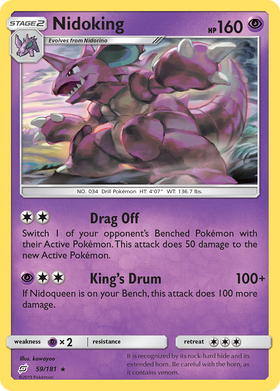 Nidoking (59/181) [Sun & Moon: Team Up] - Duel Kingdom
