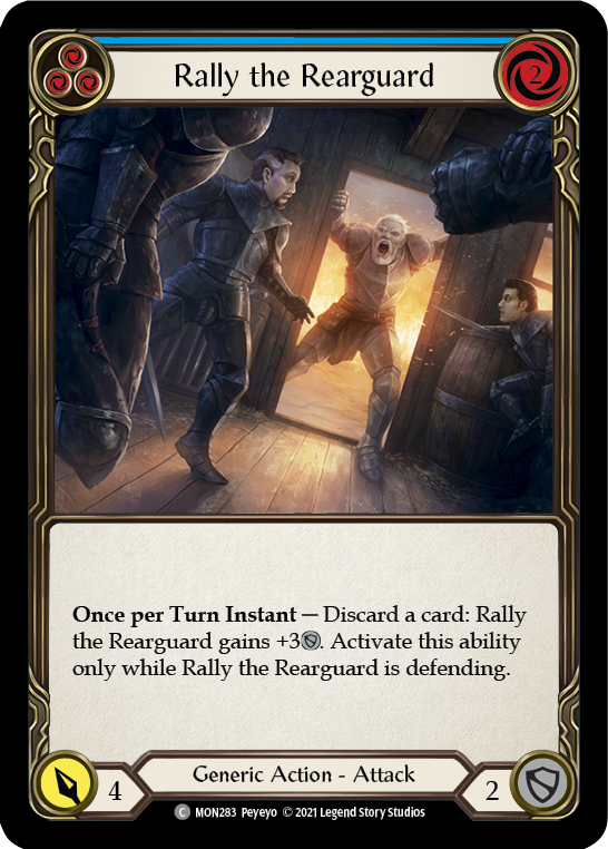 Rally the Rearguard (Blue) (Rainbow Foil) [MON283-RF] 1st Edition Rainbow Foil - Duel Kingdom