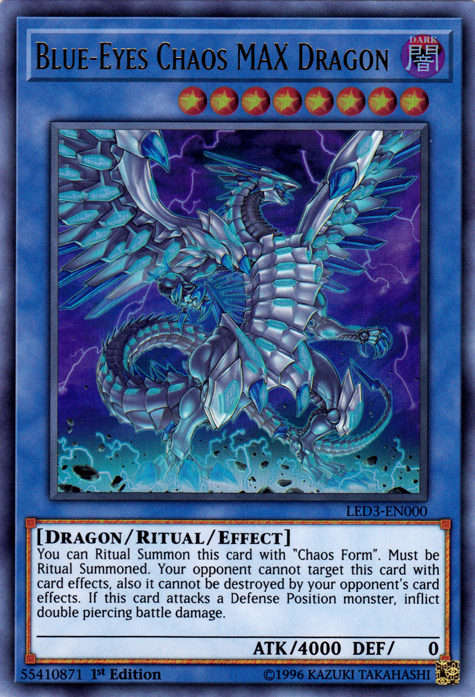 Blue-Eyes Chaos MAX Dragon [LED3-EN000] Ultra Rare - Duel Kingdom