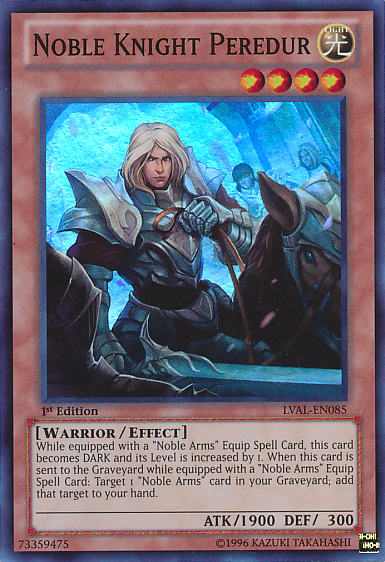 Noble Knight Peredur [LVAL-EN085] Super Rare - Duel Kingdom