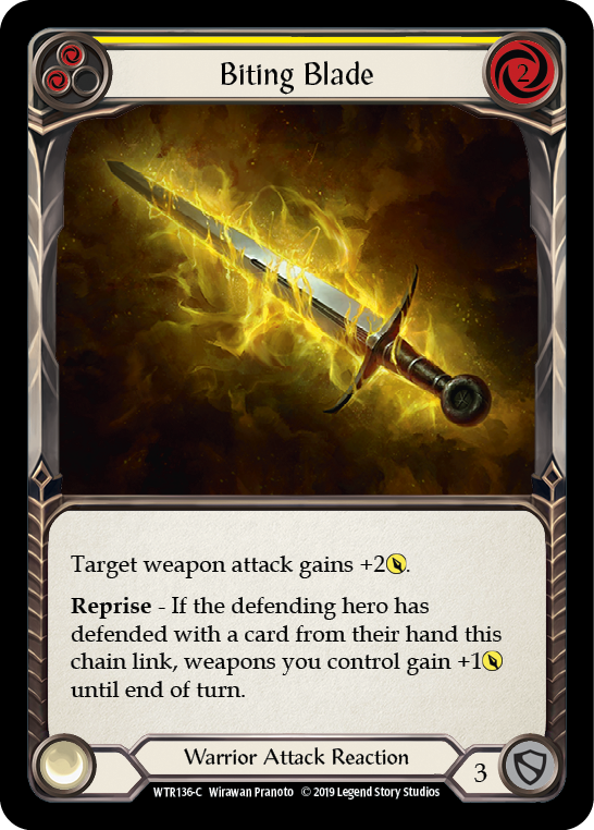 Biting Blade (Yellow) [WTR136-C] Alpha Print Normal - Duel Kingdom