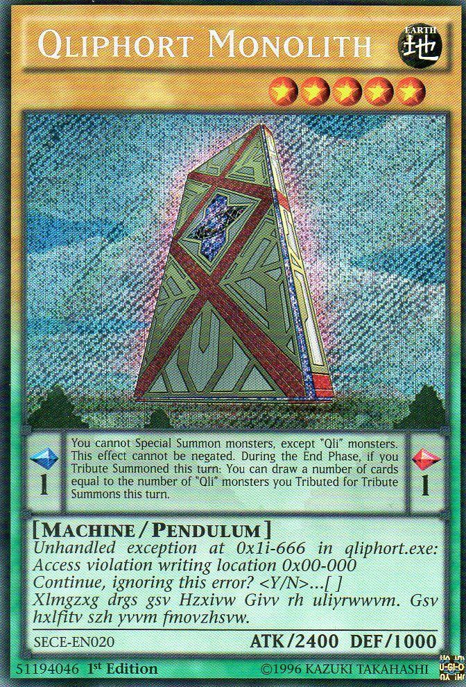 Qliphort Monolith [SECE-EN020] Secret Rare - Duel Kingdom