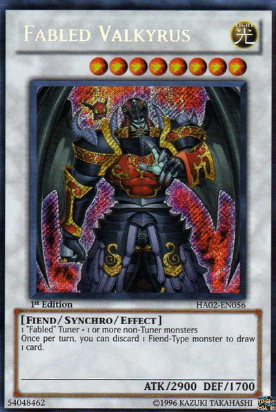 Fabled Valkyrus [HA02-EN056] Secret Rare - Duel Kingdom