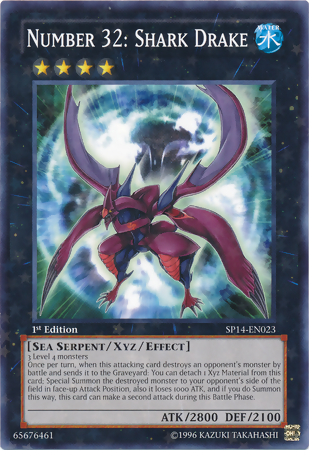 Number 32: Shark Drake [SP14-EN023] Starfoil Rare - Duel Kingdom