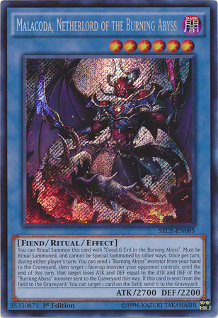 Malacoda, Netherlord of the Burning Abyss [SECE-EN085] Secret Rare - Duel Kingdom