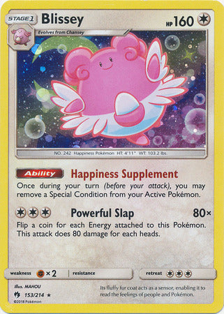 Blissey (153/214) (Cosmos Holo) [Sun & Moon: Lost Thunder] - Duel Kingdom