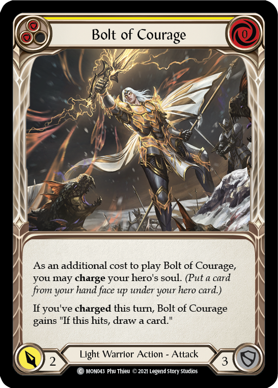 Bolt of Courage (Yellow) [MON043] 1st Edition Normal - Duel Kingdom